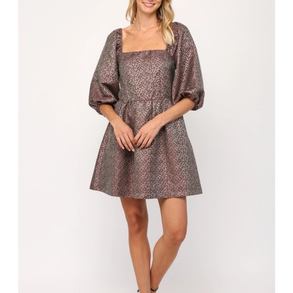 Shimmery Jacquard Dress